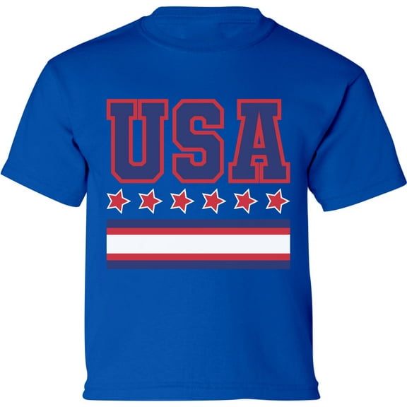 American Flag Shirts for Toddler Boys Girls - 2T 3T 4T 5/6 USA 4th of July Graphic Tee