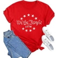 thumbnail image 1 of American Flag Shirts for Women 4th of July T-Shirt USA Print Patriotic Shirt Stars and Stripes Freedom Graphic Tees Small, 1 of 1