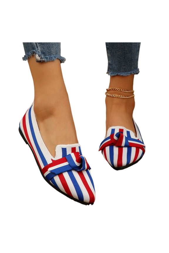 American Flag Shoes for Women Patriotic Canvas Sneakers Lightweight Breathable Non-Slip Comfortable Durable Slip-On Casual Shoes for Daily Wear 4th of July Outdoor Walking Patriotic Events,Blue 41