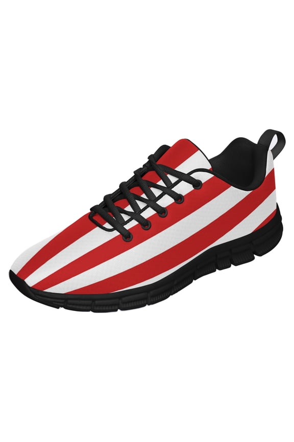 American Flag Shoes for Men Women Running Sneakers Breathable Casual Sport Tennis Shoes Black Size 13