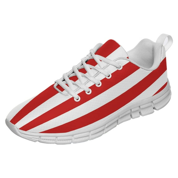 American Flag Shoes for Men Women Running Sneakers Breathable Casual Sport Tennis Shoes White Size 4.5