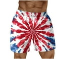thumbnail image 1 of American Flag Shorts 4th of July Shorts Men Mens Independence Day Beach Short Men Casual Fashion Print Shorts with Pockets Elastic Waist Beach Pants, 1 of 5