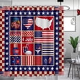 thumbnail image 1 of American Flag Shower Curtain 4th of July Independence Day USA Flag Patriotic Shower Curtains for Bathroom Waterproof Washable Polyester Fabric Bathroom Set with 12 Hooks 72"*72", 1 of 6