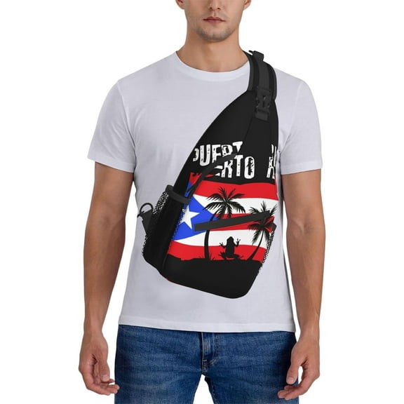 American Flag Sling Backpack Chest Bag Crossbody Shoulder Bag Gym Cycling Travel Hiking Daypack For Men Women