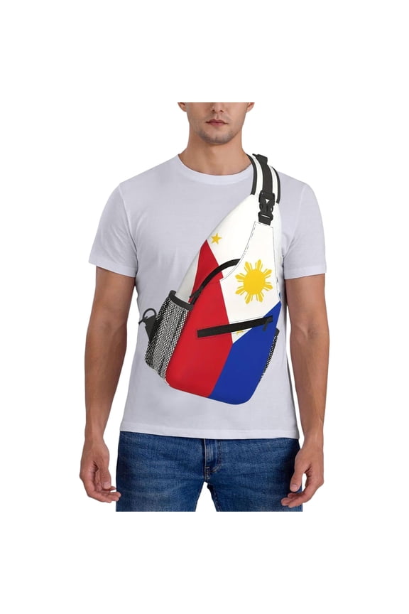 American Flag Sling Backpack Chest Bag Crossbody Shoulder Bag Gym Cycling Travel Hiking Daypack For Men Women