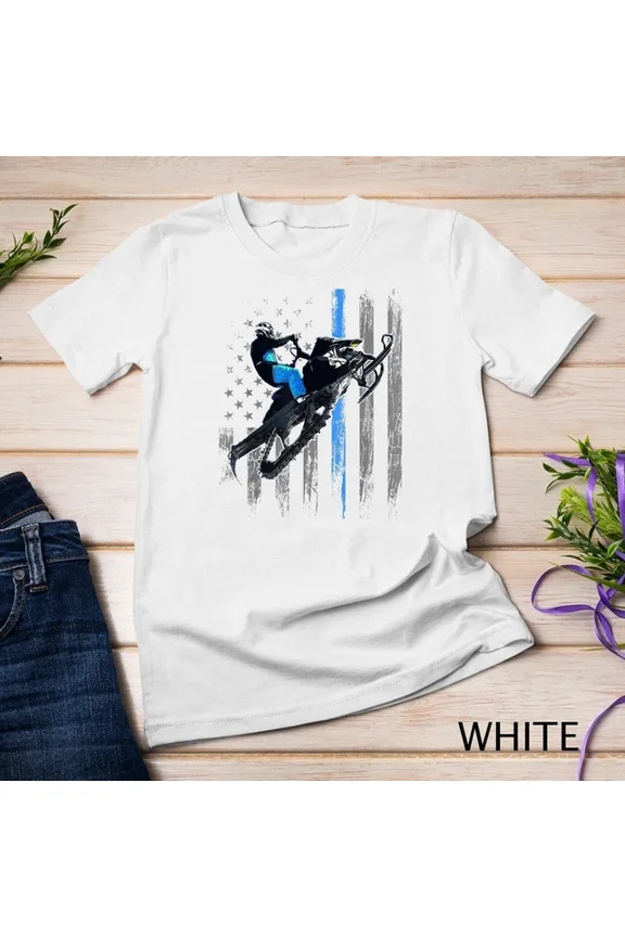 American Flag Snowmobile Shirt Men Snowmobile Riding Gift T-Shirt Unisex S-5Xl Hot Trending Shirt Birthday Gift
