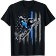 thumbnail image 1 of American Flag Snowmobile Shirt Men Snowmobile Riding Gift T-Shirt, 1 of 5