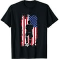 thumbnail image 1 of American Flag Soccer Apparel - Soccer T-Shirt Black 2X-Large, 1 of 4