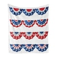 thumbnail image 1 of American Flag Soft Flannel Fleece Blanket, Flag Round Bunting Election Ornament Politic Union Ribbon Event Pattern Print, Cozy Plush for Indoor and Outdoor Use, 70" x 90", Blue Red, by Ambesonne, 1 of 5