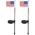 thumbnail image 1 of American Flag Solar Light, Epicgadget Solar Powered US Flag Garden Stake Landscape LED Lights with USA Flag for Outside Memorial Day and July 4th Decoration Outdoor Pathway Yard Art Décor (2 Pieces), 1 of 7