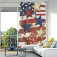 thumbnail image 1 of American Flag Stars Blackout Curtain Panels Drapes Privacy Assured with Light Filtering Curtains for Living room Bedroom Bathroom Window, 1 of 6