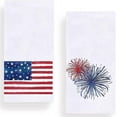 thumbnail image 1 of American Flag Stars Firework 4th of July Kitchen Towels Dish Towels, 18x26 Inch Patriotic Liberty Decor Hand Towels Set of 2, 1 of 6