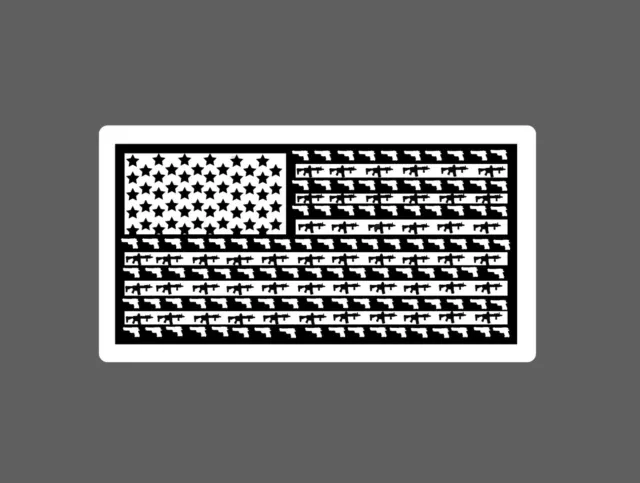 American Flag Sticker 9Mm Ar'S Waterproof Sticker Phone Decal Water ...
