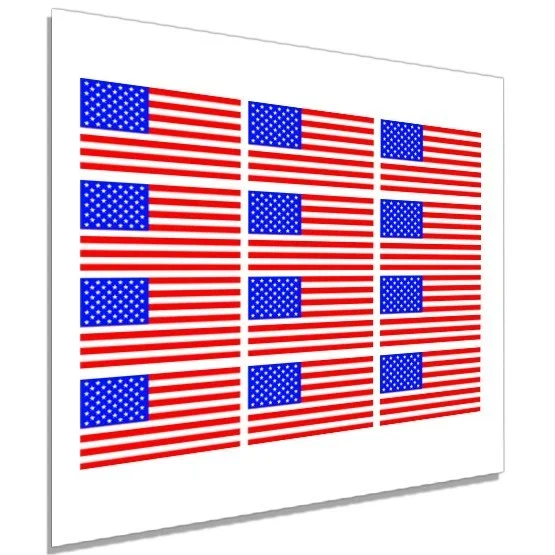 American Flag Stickers Decals 5 Inch Usa Red White Blue Brightly