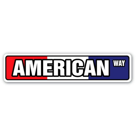 American Flag Street [3 Pack] of Vinyl Decal Stickers
