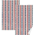thumbnail image 1 of American Flag Stripes Print Pure Cotton Hand Towels for Bath Decorative Guest Towels Fingertip Towels for Bathroom Spa Gym, 2-Piece, 16 x 28 inches（280） Wash cloth, 1 of 7