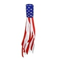 thumbnail image 1 of American Flag Style Windbags Patriotic Windsock Embroidered With Stars, Red, White And Blue Decorations For Independence Day, 4th of July, Memorial Day, 3937in Long, 1 of 6