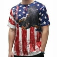 thumbnail image 1 of American Flag Sublimation Eagle T-Shirt With Patriotic Stars and Stripes, 1 of 2