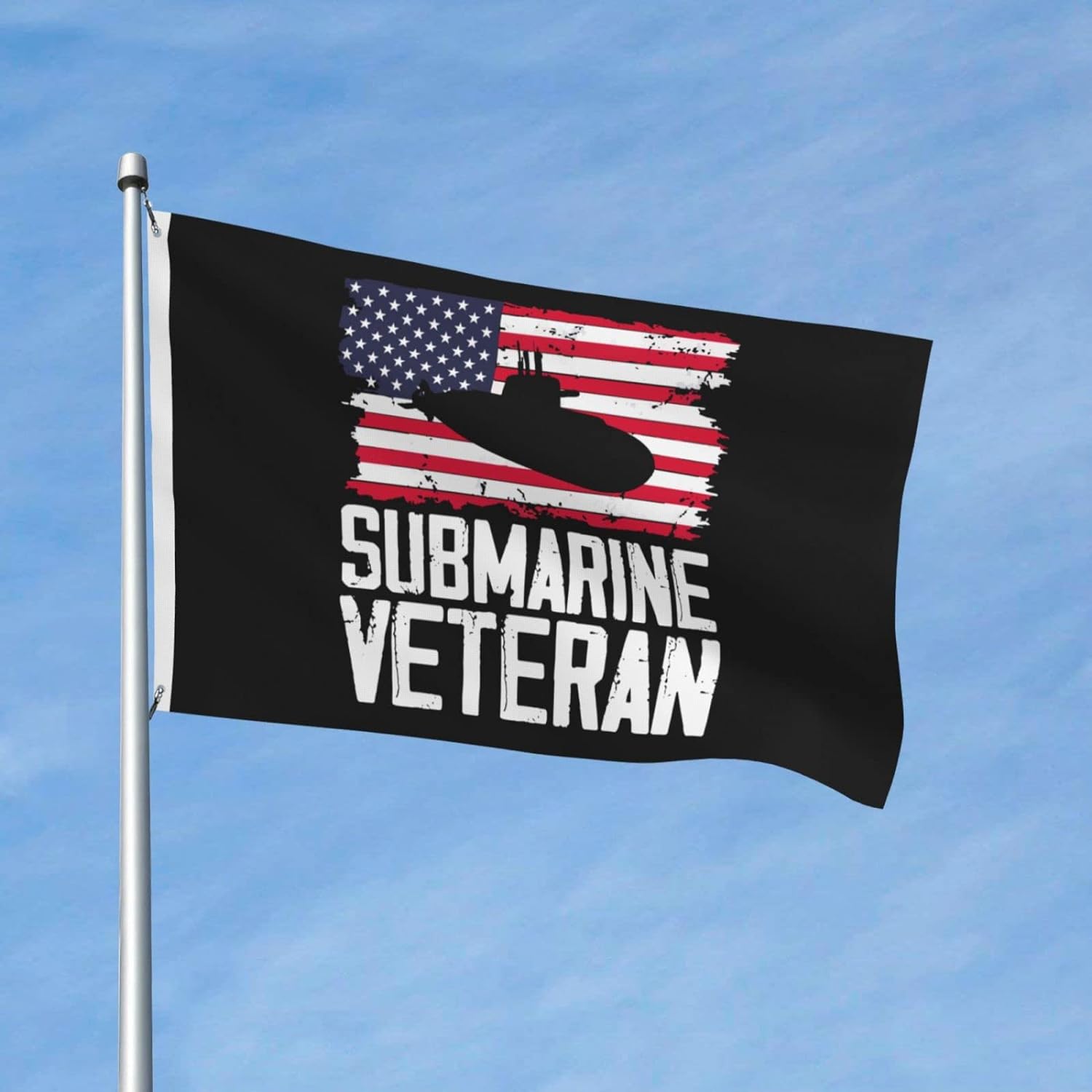 American Flag Submarine Veteran Flags 3X5 Outdoor Banner Double Sided ...