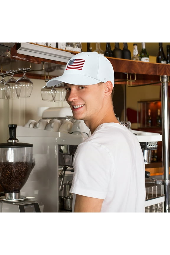 American Flag Sun Cap Patriotic Sports Baseball Tennis Golf Dad Hats for Men Women by Solaris