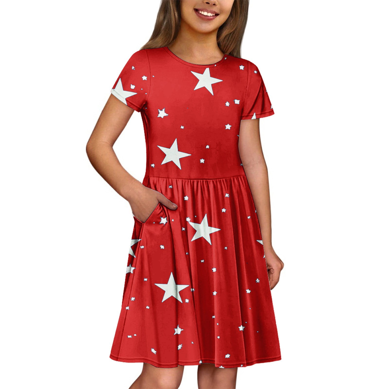 USA American Flag Dress Costume, Teen Size 13-16 main image 1
