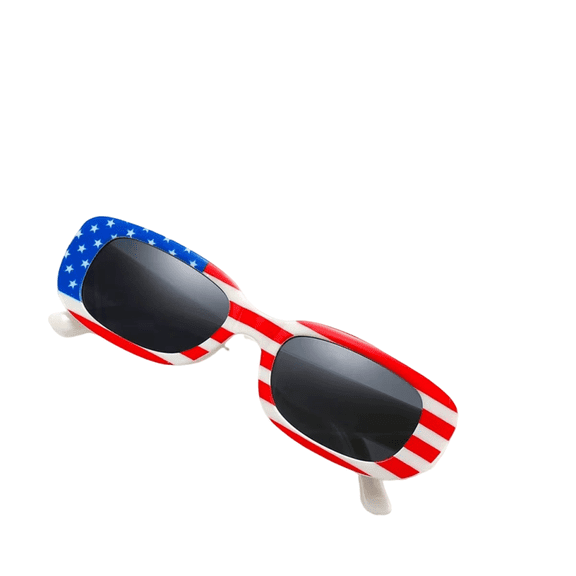 American Flag Sunglasses, 4th of july decorations, UV Protection Plastic Patriotic Eyewear for Neighborhood BBQs, Parades & Tailgate Event Centers, US 250 Independence Day Celebration Gear