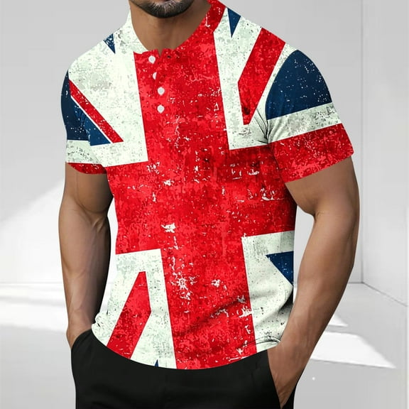 American Flag T Shirt Mens Patriotic T Shirts Mens Tshirts Graphic Patriotic American Flag Shirt Men Men's Fashion Casual Short Sleeved Printing Round Neck Top