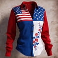 thumbnail image 1 of American Flag T Shirts Women America 250 Anniversary Long Sleeved Tops Summer Casual Tees, 1 of 3