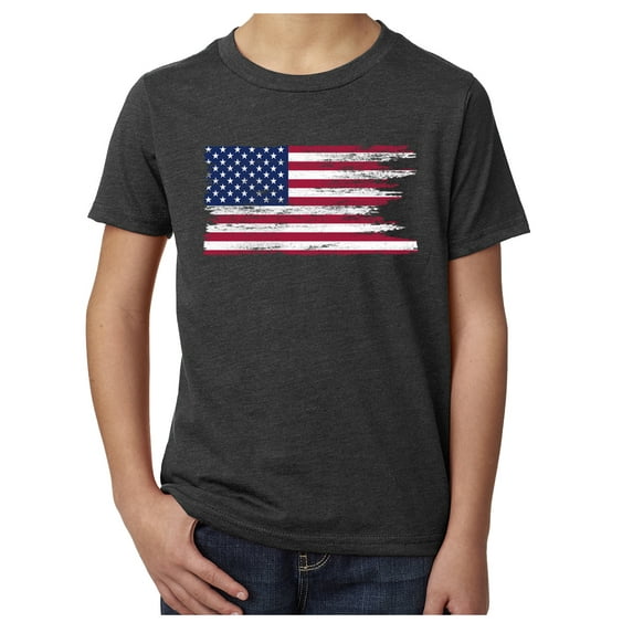 American Flag T-shirt, Patriotic Shirts, Graphic T-shirts for Kids - Charcoal MH200YPATRIOT S3 XL
