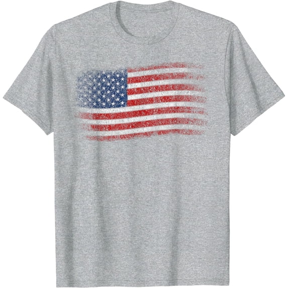 American Flag TShirt Men Women 4th of July Vintage USA Flag T-Shirt