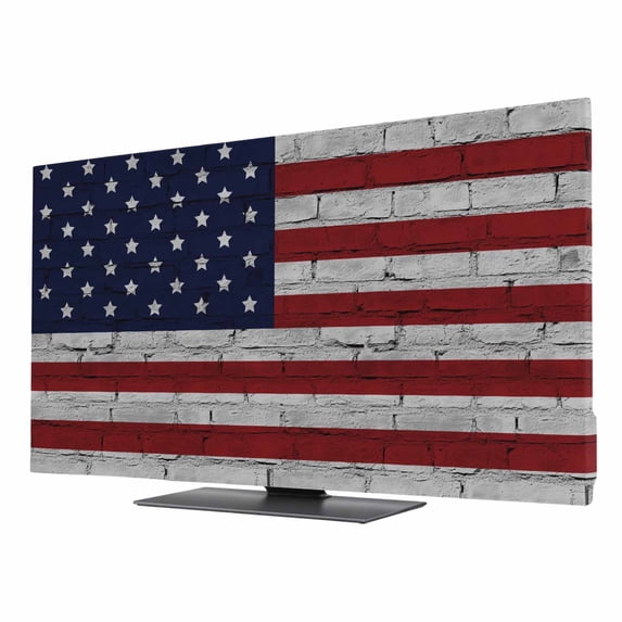 American Flag TV Cover for 40 Inch Screen,Stretch Fabric Dustproof TV ...