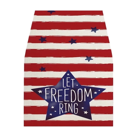 American Flag Table Runner, Vintage USA Patriotic Independence Day ...