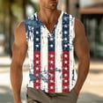 thumbnail image 1 of American Flag Tank Tops for Men 4th of July Tank Top Mens Patriotic Tank for Men 4th of July Tops for Men Men's Vintage Printing Casual Fitness Sport Permeability V Neck Tank Tops, 1 of 5