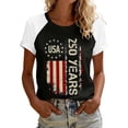 thumbnail image 1 of American Flag Tank Tops Women Patriotic Shirt USA Flag Stars Stripes Print Raglan Sleeve T-Shirt 4th of July Tee Tops, 1 of 9