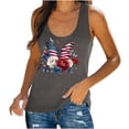 thumbnail image 1 of American Flag Tank Tops for Women Red White and Blue Womens Tank Top Memorial Day Womens Tank Womens American Flag Top Women Casual Sleeveless Printed Herringbone with Breathable Round Neck Top, 1 of 5