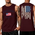 thumbnail image 1 of American Flag Tank Tops for Men 4th of July Shirts USA Muscle Sleeveless Shirt Patriotic Tank Tops, 1 of 4