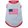 thumbnail image 1 of The Worthy Dog Screen Print American Flag Graphic Sleeveless Dog Tee, 1 of 1