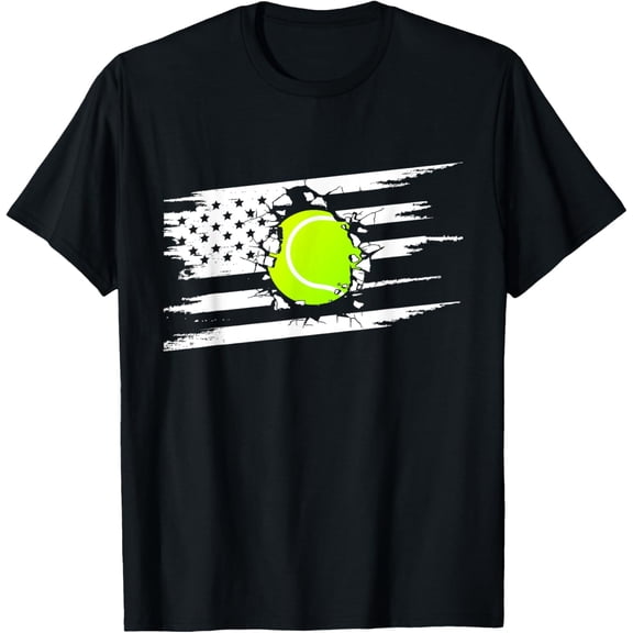 American Flag Tennis Apparel - Tennis T-Shirt