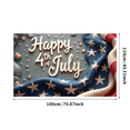 thumbnail image 1 of American Flag Theme Independence Day Celebration Banner Patriotic Design Happy 4th of July Decoration for National Holidays Outdoor Events Party Background, 1 of 7
