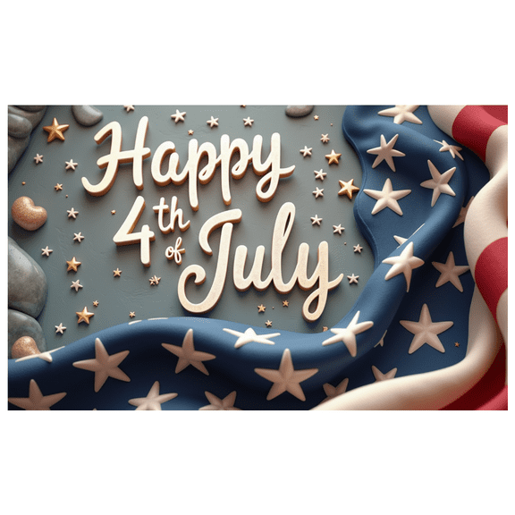 American Flag Theme Independence Day Celebration Banner Patriotic Design Happy 4th of July Decoration for National Holidays Outdoor Events Party Background