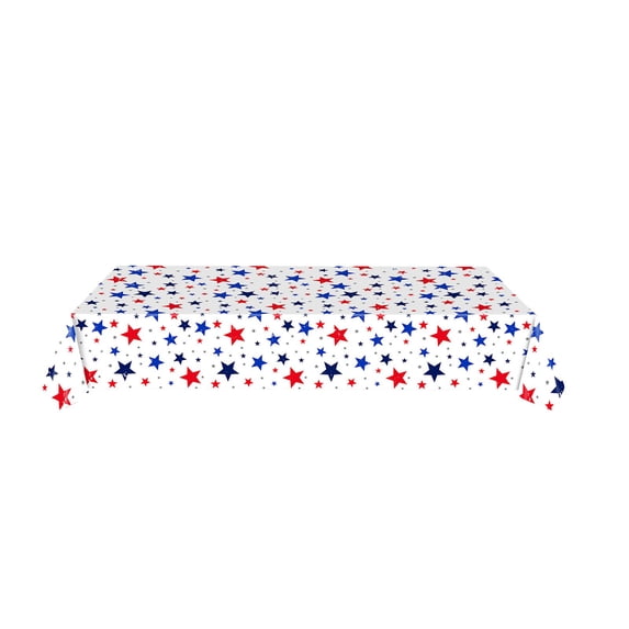 American Flag-Themed Tablecloth for Independence Day, Disposable Patriotic Party Table Cover for 4th of July, Holiday, Barbecue, and National Day Celebrations