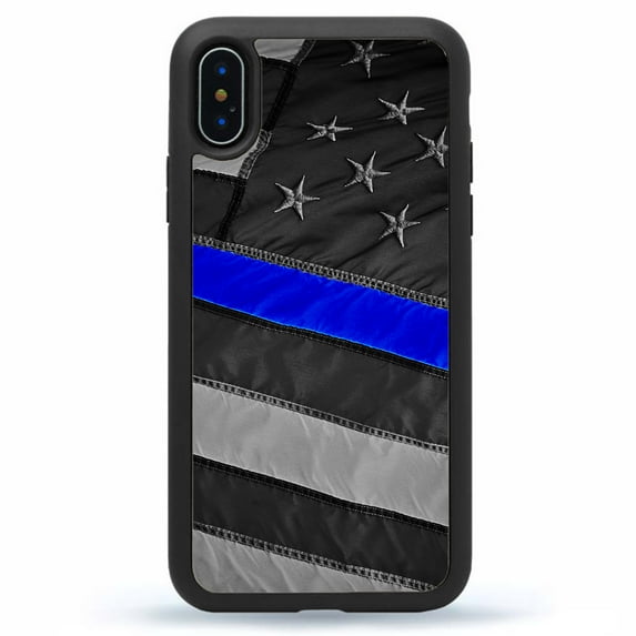 American Flag Thin Blue Line Phone Case Police Shockproof Rubber Custom Case Cover For iPhone 15 Pro Max 14 Plus 13