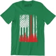 thumbnail image 1 of American Flag Thin Red Line Firefighter First Responder Mens T-Shirt, 1 of 4