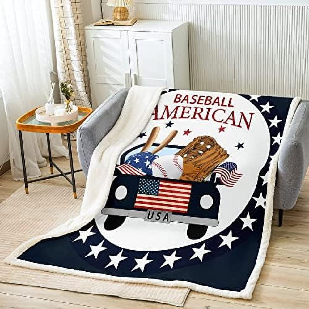 American Flag Throw Blanket Teens Dirt Racing Track Fleece Blanket ...