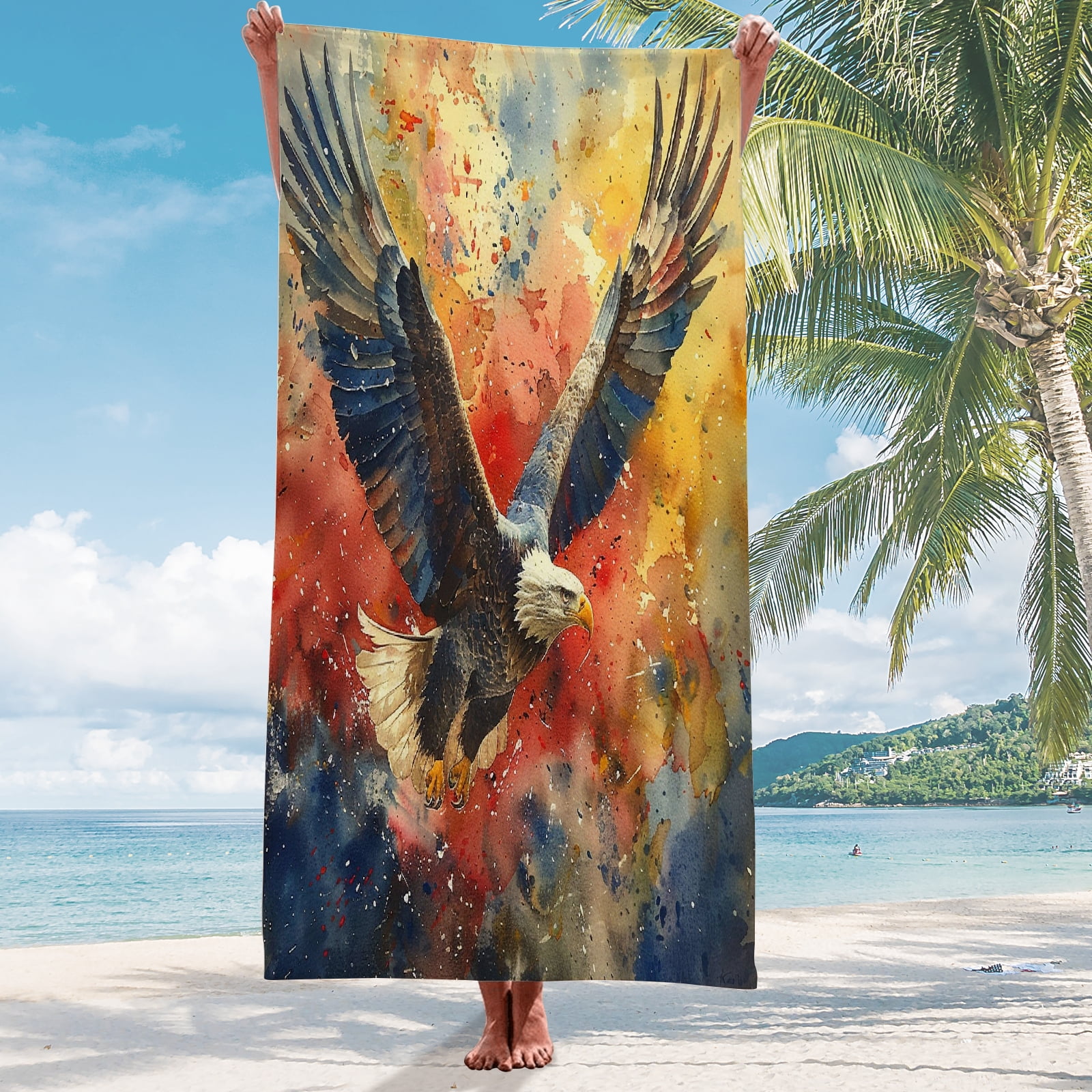 American Flag Toalla Microfibra Playa 4th of july Thin Beach Towels