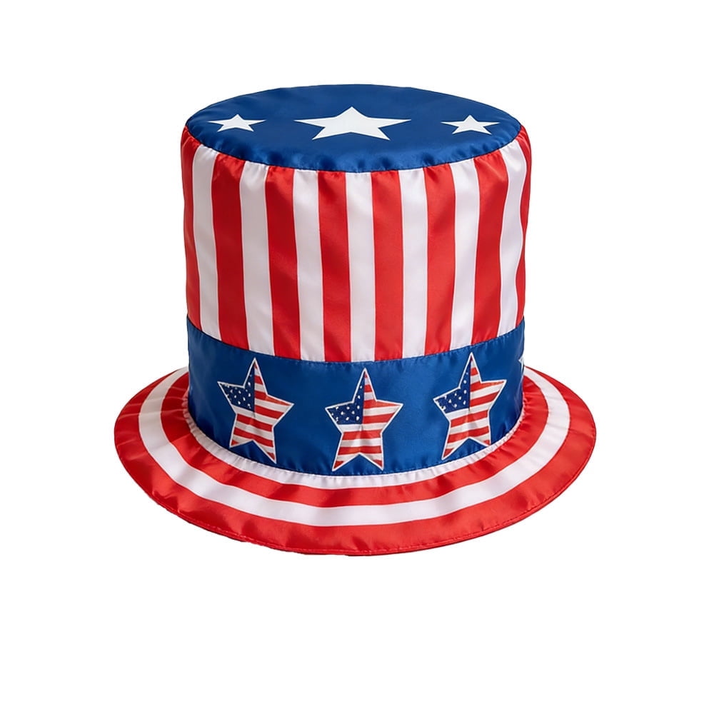 American Flag Top Hat 4th of July Red White and Blue Star Hats for Men ...