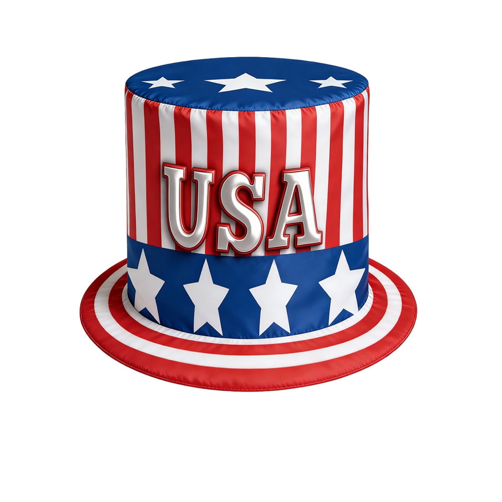 American Flag Top Hat 4th of July Red White and Blue Star Hats for Men ...