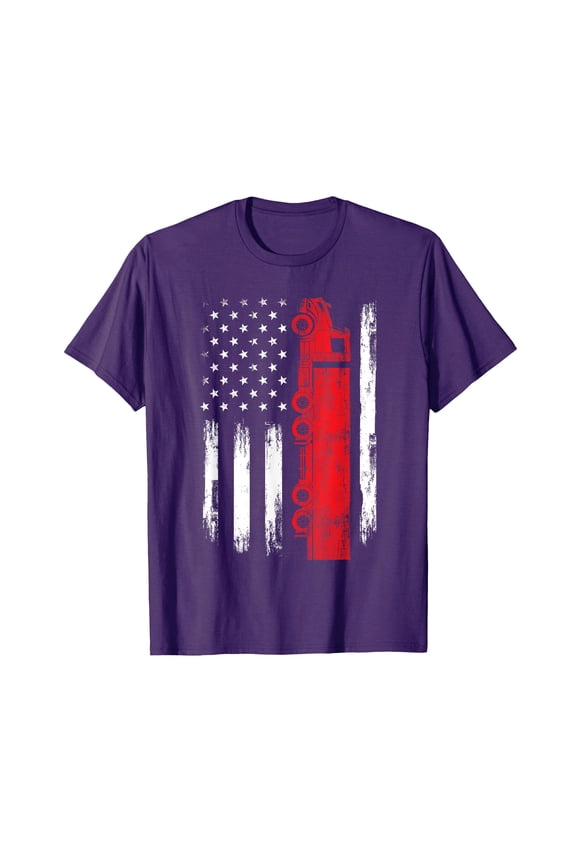 American Flag Truck Garden Flag - Distressed Truck Silhouette Design - Double Sided Weather Resistant Outdoor Decor