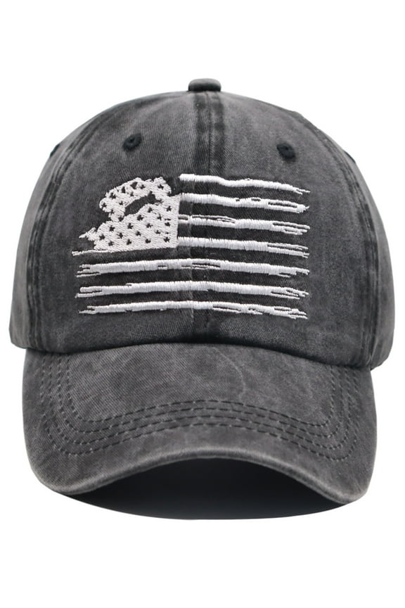 American Flag Trucker Hat, Adjustable USA Flag Car Baseball Cap Distressed Retro Wash for Men Women