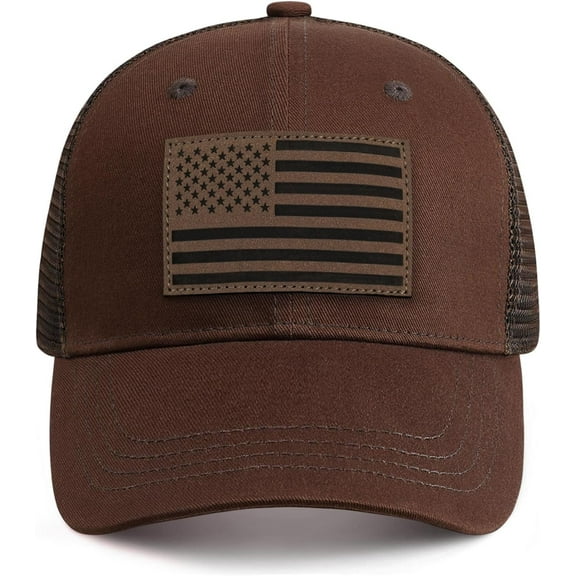 American Flag Trucker Hat - Snapback Hats for Men Women Baseball Cap - Breathable Mesh & Adjustable Fit for Casual Wear
